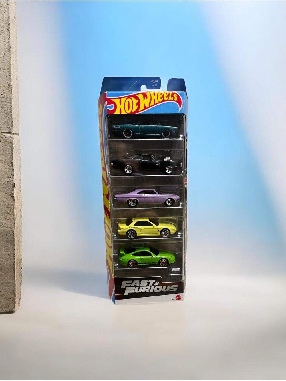 Hot Wheels Fast & Furious 5-Pack Toy Cars - Teal, Black, Purple, Yellow, Green